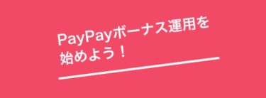 【投資入門】PayPayボーナス運用はマイナスでもガチホもあり！